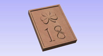 Reserved for Kate O House Number with Shamrock The Carving Company 