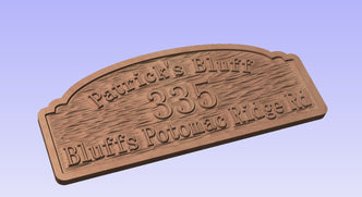 Reserved for David E Address sign The Carving Company 