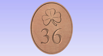 Reserved for Joseph R House Number with Shamrock The Carving Company 