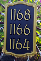 Multiple Number Entrance sign for Business Front - With Ornate Frame Custom Made to Order (HN5) - The Carving Company