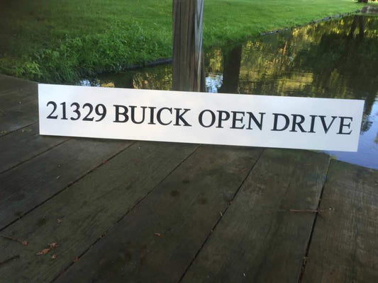 Custom Engraved Board with Address - Large Size (Q66) - The Carving Company
