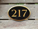 House Number Plaque - Inset numbers and border  (A155) - The Carving Company