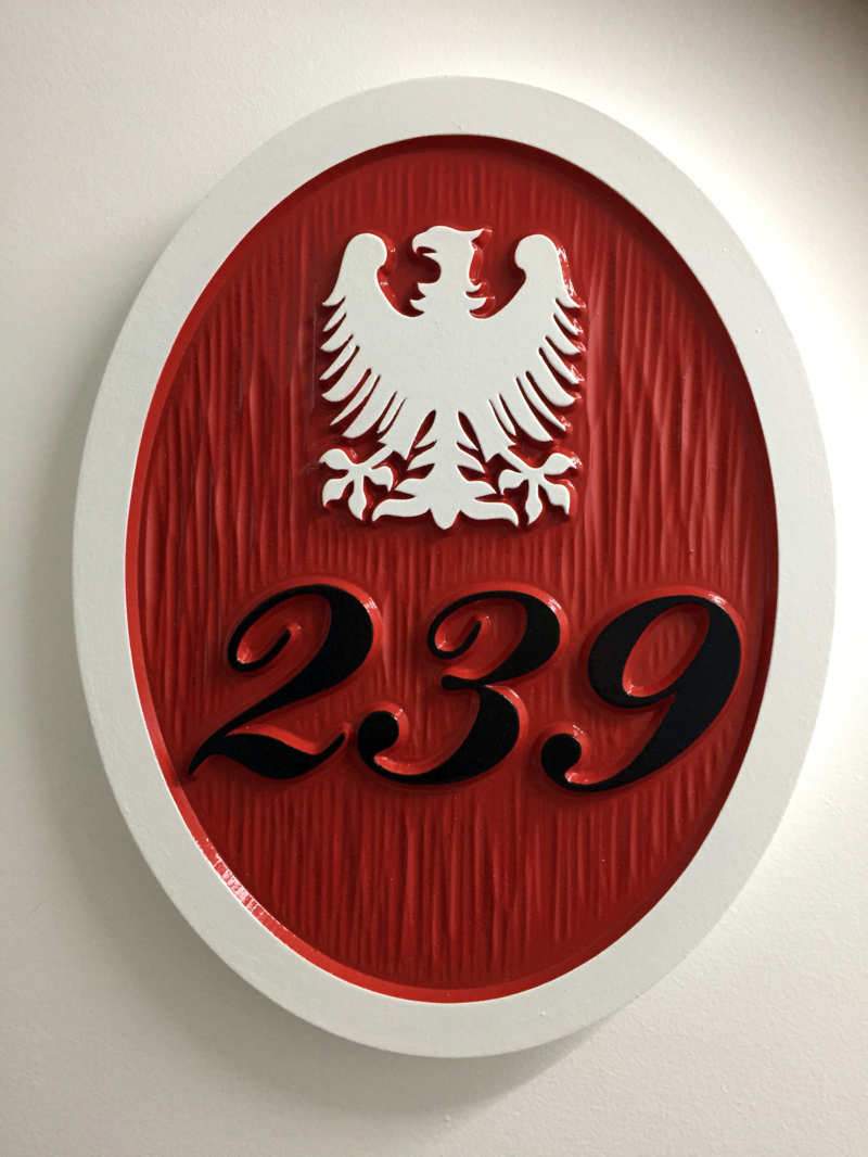 Polish Eagle House Number Address Sign- any color (HN11) - The Carving Company