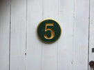 Custom Round Street Number plaque  - Circular House Marker signs (A180) - The Carving Company