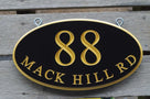 Address Marker Sign for Bracket Hanging with Street Name and Large house number (A172) - The Carving Company