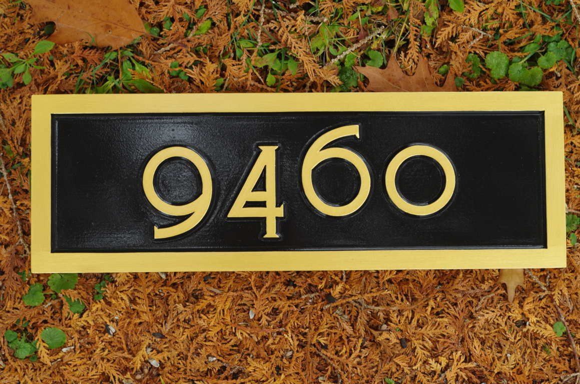 Horizontal or Vertical Custom Made House Number Plaque (A173) - The Carving Company