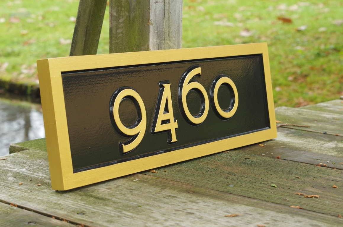 Horizontal or Vertical Custom Made House Number Plaque (A173) - The Carving Company