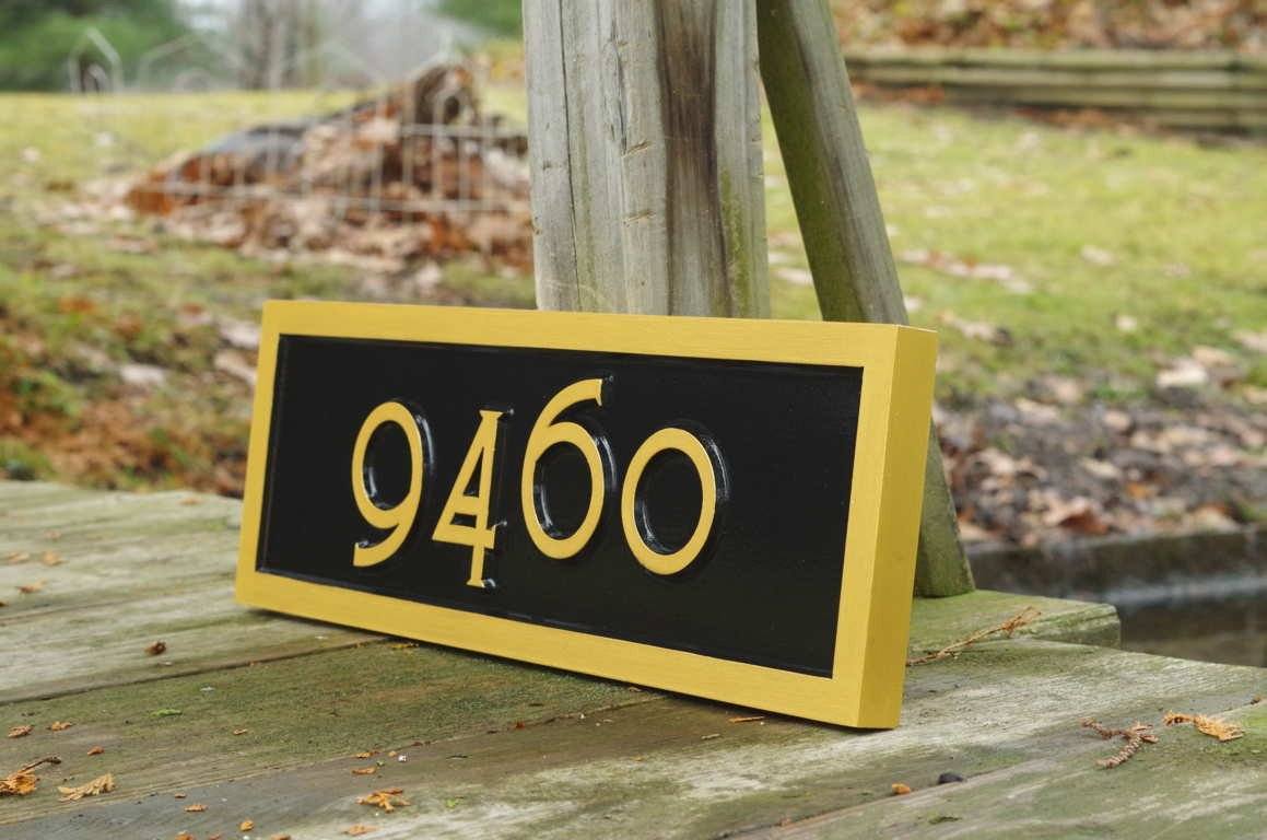Horizontal or Vertical Custom Made House Number Plaque (A173) - The Carving Company