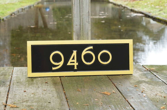 Horizontal or Vertical Custom Made House Number Plaque (A173) - The Carving Company