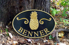 Family Entrance Welcome Sign with Pineapple - Personalized (LN18) - The Carving Company
