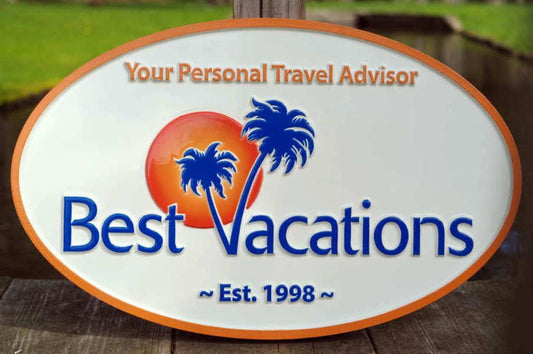 Carved Business Sign - Dimensional Customized Signage for Store Fronts (B87) - The Carving Company