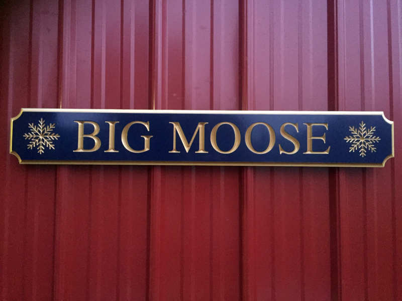 Custom Carved Quarterboard sign with snowflake - Add your name or place and image (Q30) - The Carving Company