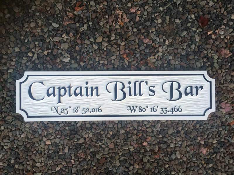 Custom  Quarterboard sign - Add your name or place and coordinates (Q6) - The Carving Company