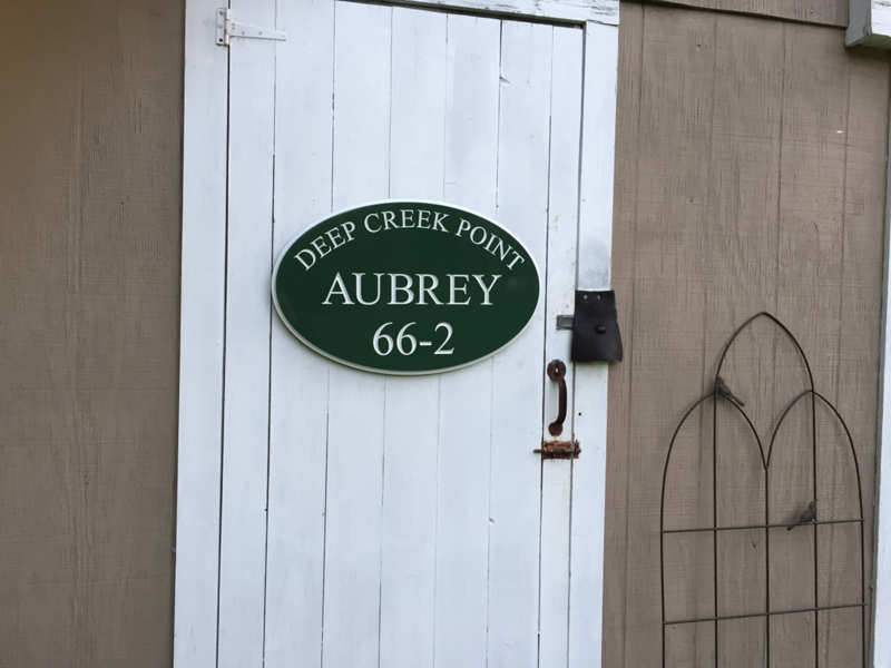 Exterior Oval Camp Address sign - Last Name House Plate  (C14) - The Carving Company