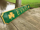 Carved Quarterboard sign with flanking images - Customize with your name (Q48) - The Carving Company