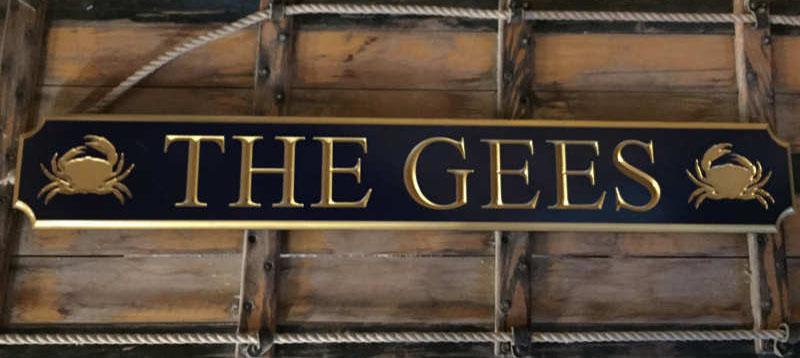 Custom Engraved  Quarterboard sign with Crab or other image - Add your name or place and image (Q55) - The Carving Company