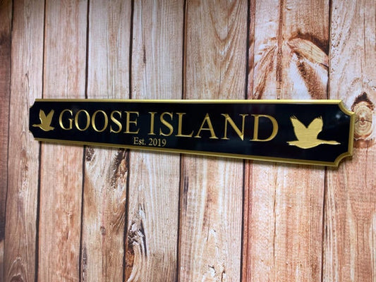 quarterboard carved with flying geese images