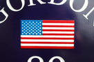 Patriotic American Flag with Last Name and House Number Sign (LN58) - The Carving Company close up front view