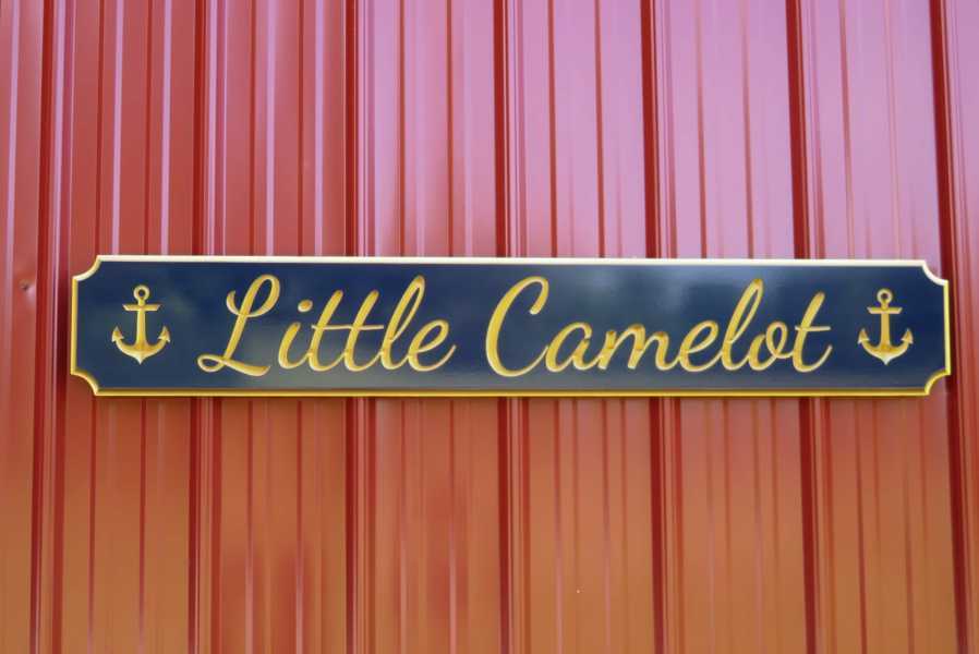 Custom Carved Quarterboard sign with your Cursive Wording and Anchors (Q109) Quarterboard The Carving Company 