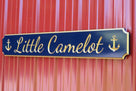 Custom Carved Quarterboard sign with your Cursive Wording and Anchors (Q109) Quarterboard The Carving Company 