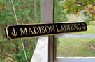 Custom Carved Quarterboard sign with your Name or House Name and Anchors  (Q43) - The Carving Company