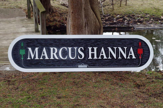 Custom Carved Quarterboard sign for Coast Guard Ship or any Vessel (Q39) - The Carving Company