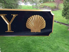 Custom Carved Quarterboard sign with 3D Scallop Shell - Add your name or place (Q46) - The Carving Company
