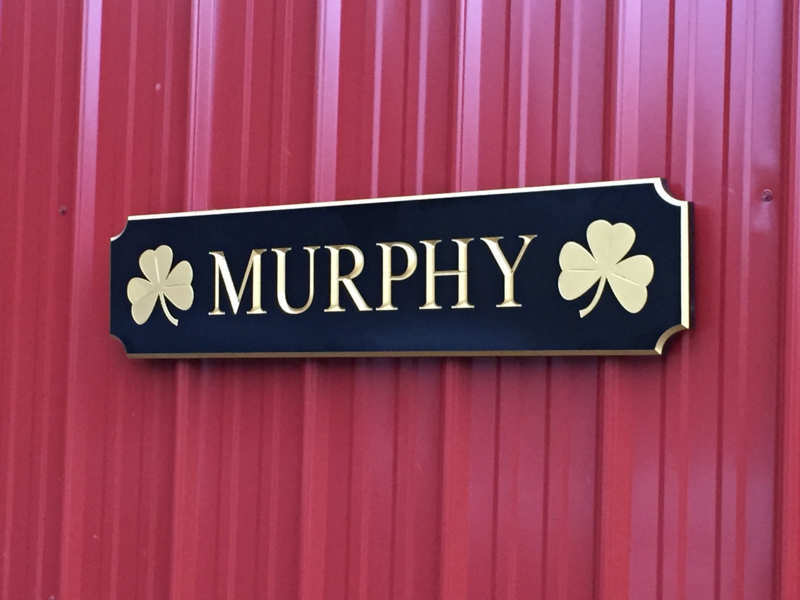 Personalized Family Name Quarterboard - Your Text Choice - Shamrocks (Q90) Quarterboard The Carving Company 