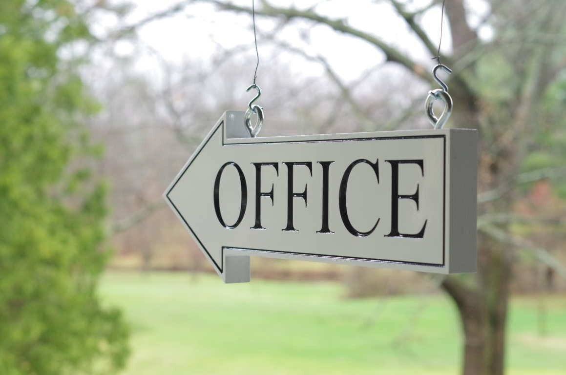 Arrow Shaped Office or House Number Sign Pointing Right or Left, Up or Down (B33) - The Carving Company