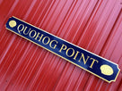 Add your Wording - Custom Carved Quarterboard sign with Quahog Shells (Q89) Quarterboard The Carving Company 