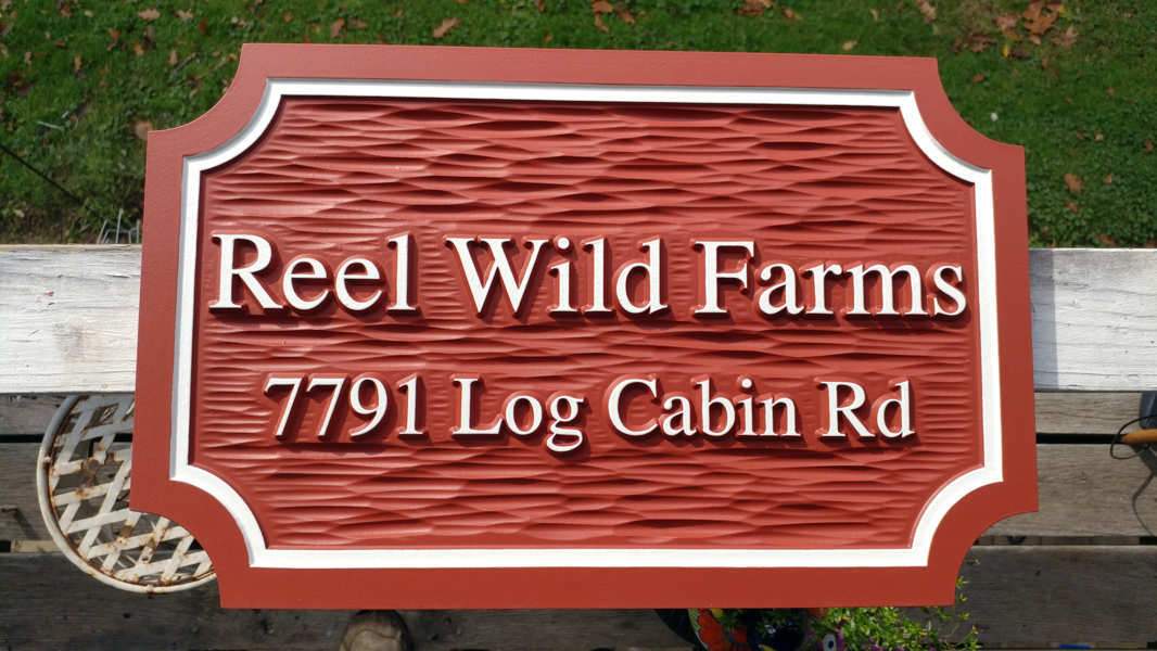 Custom Carved Estate Name sign with Seagull or other images - Beach theme (LN57) - The Carving Company front view