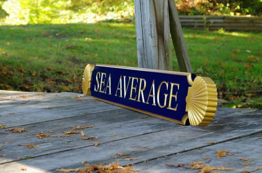 Nantucket Quarterboard Customized Cottage Name Sign with Decorative Scallop Ends (Q74) - The Carving Company