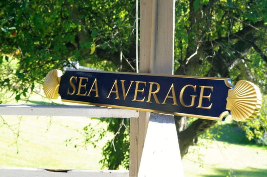Nantucket Quarterboard Customized Cottage Name Sign with Decorative Scallop Ends (Q74) - The Carving Company