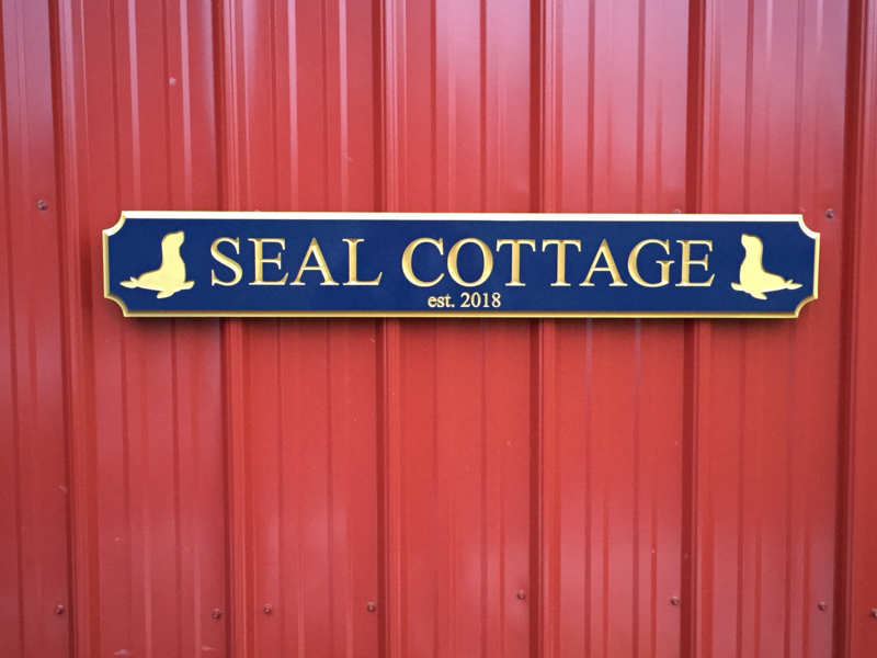 Custom Engraved Quarterboard sign with Seal or other image and Established Year (Q60) - The Carving Company