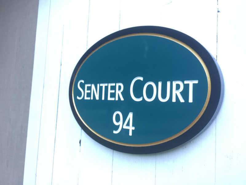 Personalized Address Entrance Plaque with Double side Emblem Image (A189) - The Carving Company iso view