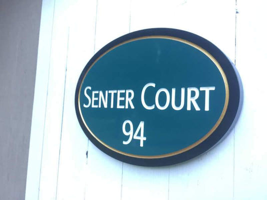 Personalized Address Entrance Plaque with Double side Emblem Image (A189) - The Carving Company iso view