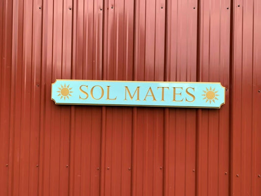 Custom Engraved Quarterboard sign with Sun or other image - Add your wording and image (Q111) Quarterboard The Carving Company 