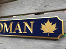 Custom Engraved  Quarterboard sign with Maple Leaf or other image - Add your wording, color and image (Q57) - The Carving Company