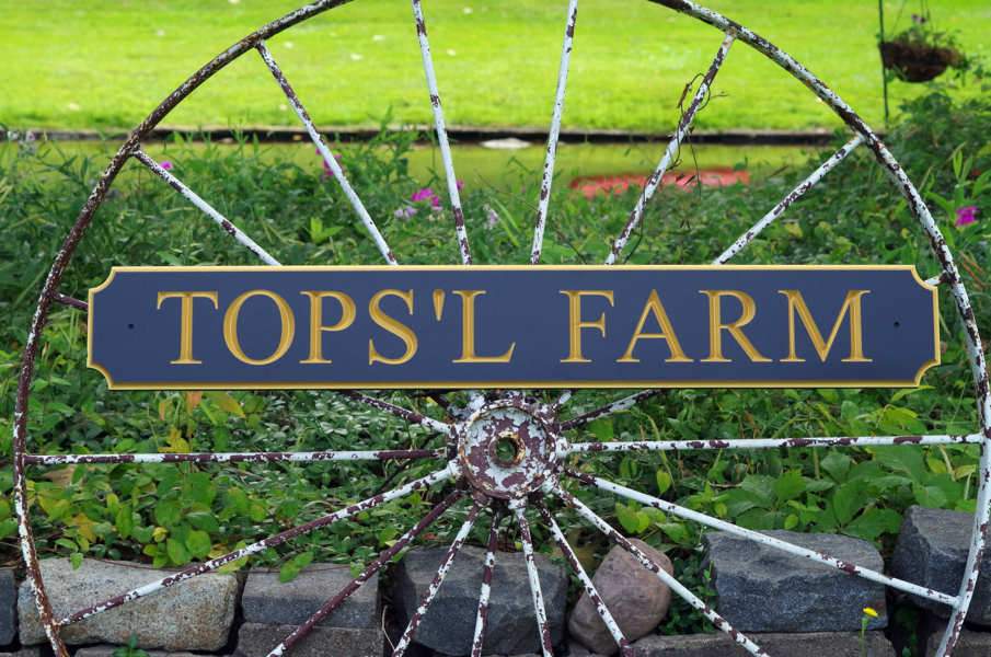 Custom Engraved v-carved Quarterboard sign for Farm Business - Add your name (Q69) - The Carving Company