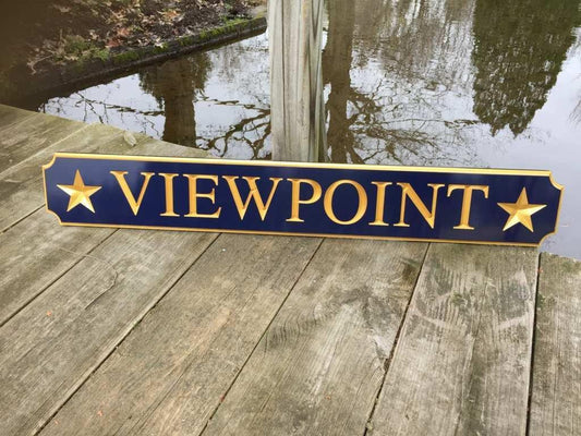 Custom Carved Quarterboard sign with star image - Add your name (Q47) - The Carving Company
