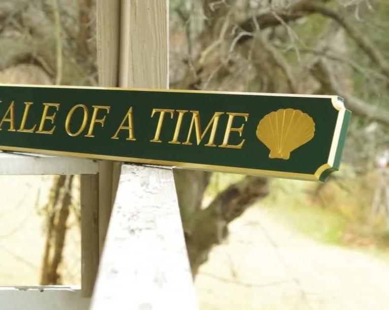 Custom Carved Quarterboard sign with your Name or House Name and Anchors  (Q43) - The Carving Company