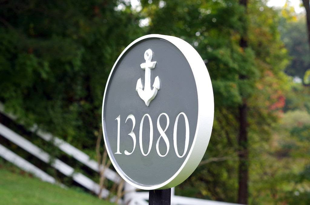 Coast themed Marker Custom Carved Sign with Starfish or other stock image (A118) - The Carving Company