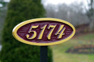 Custom Carved Oval House number sign - Plaque for Mailbox (A97) - The Carving Company