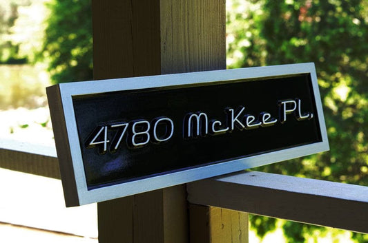 House number - Street Address Sign Custom - Create your own (A108) - The Carving Company