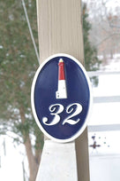 Lighthouse House Number Sign Custom Made (A106) - The Carving Company