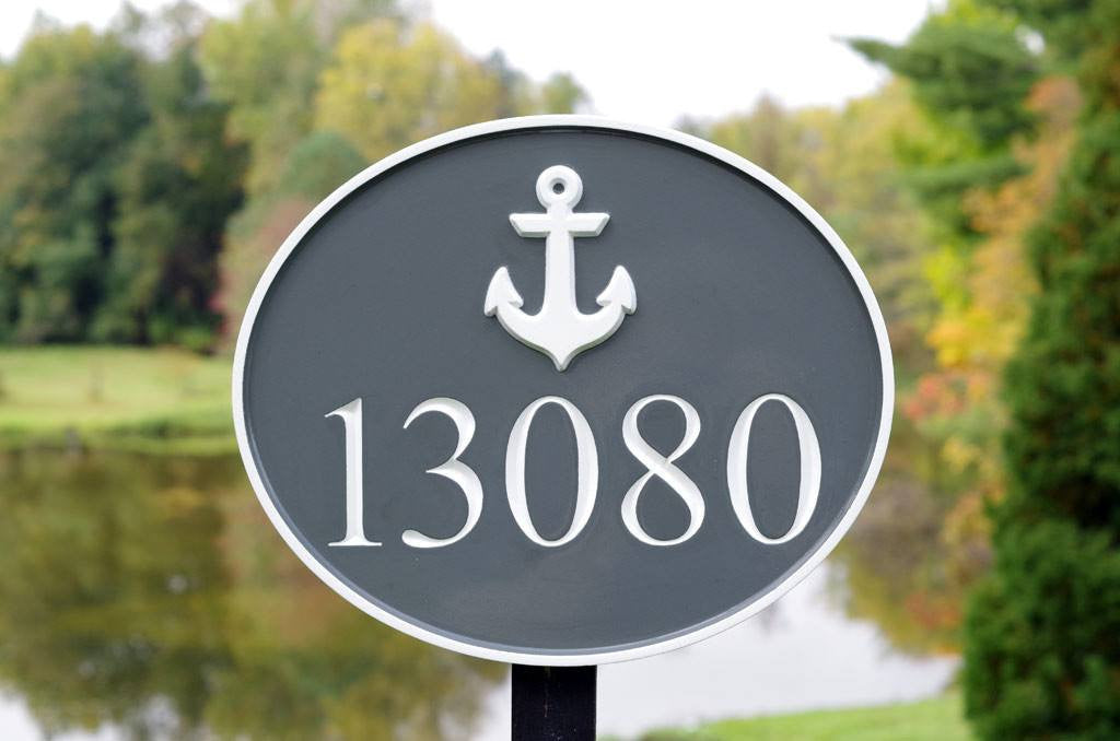Nautical House Marker  with anchor or other stock image (A119) 