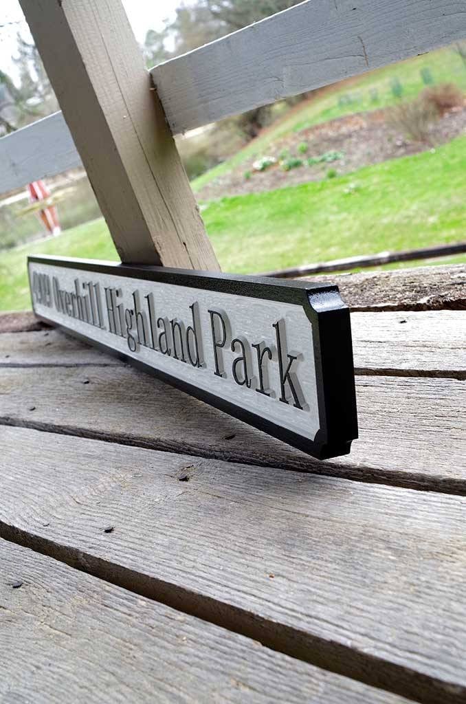 Personalized Address Sign with Street Name - Custom Carved House Number Plaque (A101) - The Carving Company