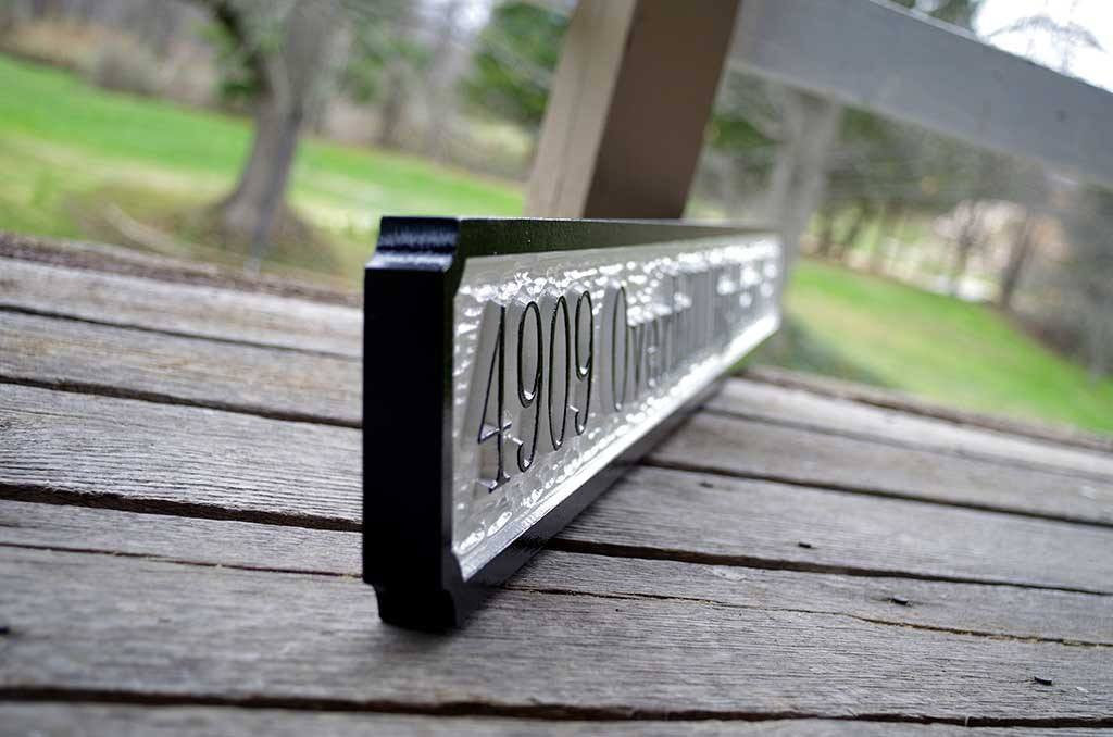 Personalized Address Sign with Street Name - Custom Carved House Number Plaque (A101) - The Carving Company
