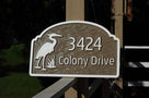 Address Sign with Family Last Name and Paw Print Image (LN32) - The Carving Company