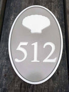 Carved Street Address plaque - House number with Star or other stock image (A174) - The Carving Company